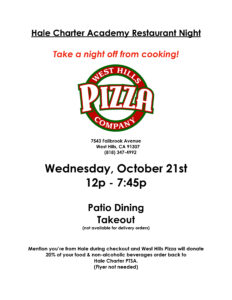 West Hills Pizza Restaurant Night